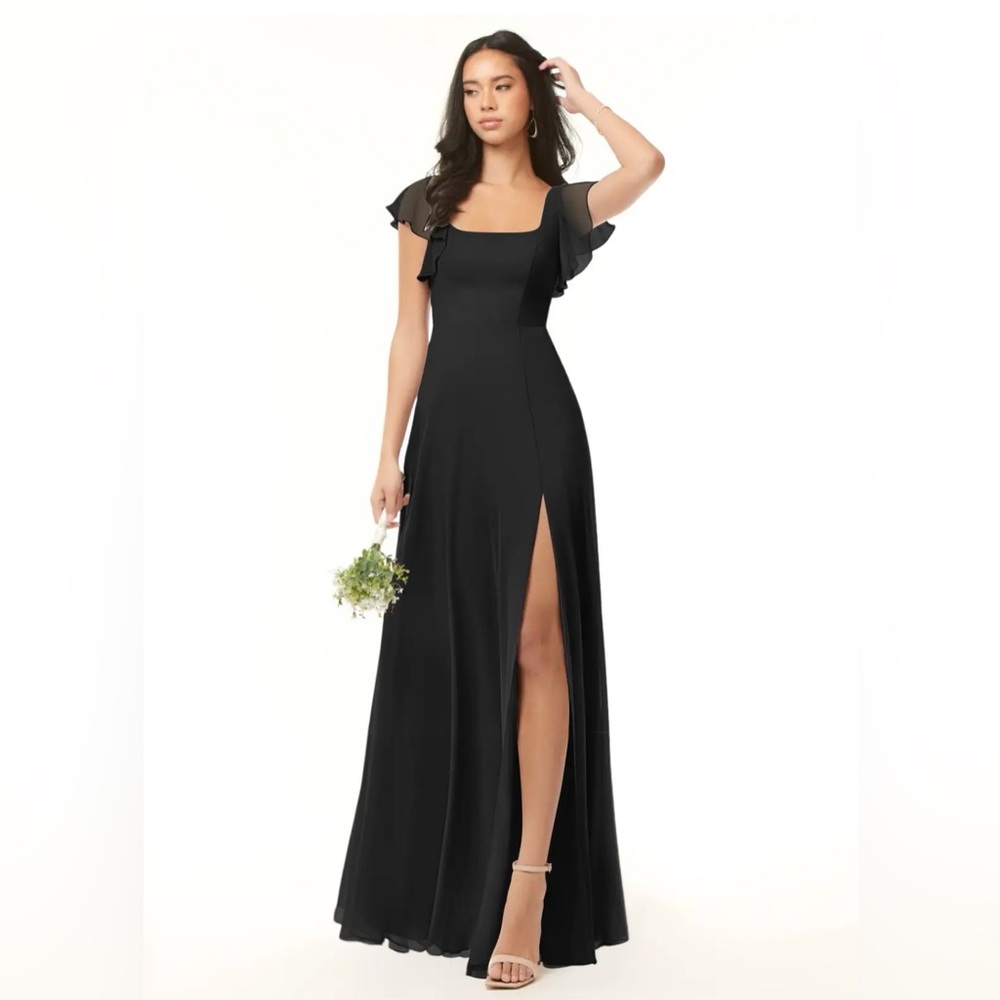 Azazie Bondi Dress Black Size A18